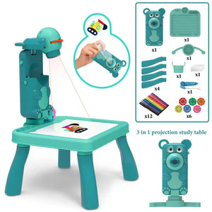 3 in 1 Children's Camera Projector Multi-function Painting Board